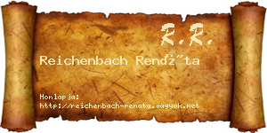 Reichenbach Renáta névjegykártya